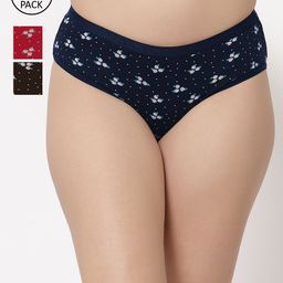 Floret Women Pack of 3 Assorted Basic Briefs-picture-15