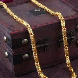 MEENAZ Men Gold-Plated Statement Brass Chain image 1