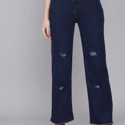 Kotty Women Blue High-Rise Mildly Distressed Jeans-image-1