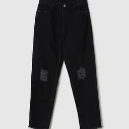 max Girls Mildly Distressed Ripped Cotton Jeans-image-24