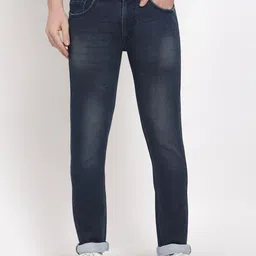 Allen Cooper Men Blue Slim Fit Light Fade Stretchable Jeans-image-80