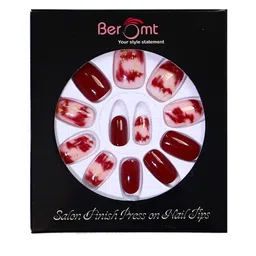 BEROMT 12 Pcs Long-Lasting Reusable Lightweight Salon Finish Press On Nail Tips - 645-image-31