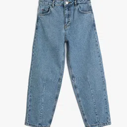 Koton Girls Straight Fit Clean Look Pure Cotton Jeans image 1