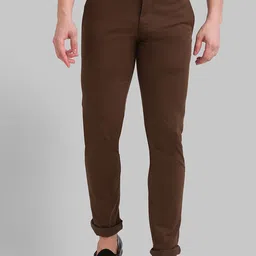 Parx Men Brown Tapered Fit Trousers-image-17