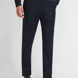 Arrow Men Checked Mid-Rise Smart Slim Fit Formal Trousers-picture-19
