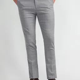 Arrow New York Men Checked Slim Fit Formal Trousers-image-29