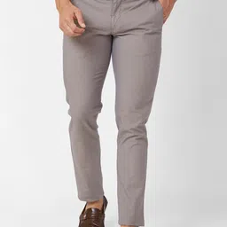 Parx Men Textured Slim Fit Mid-Rise Regular Trousers-picture-20
