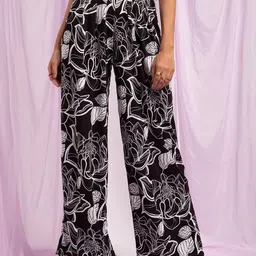 KENDALL & KYLIE Women Black Loose Fit Trousers-image-64