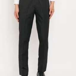 VEI SASTRE Men Mid Rise Smart Slim Fit Plain Formal Trousers-image-50