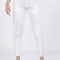 Tokyo Talkies Women White Slim Fit Trousers-picture-17