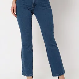 Vero Moda Women Blue Bootcut Mid Rise Jeans-picture-23