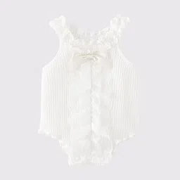 StyleCast Infant Girls White Sleeveless Cotton Bodysuit-image-32
