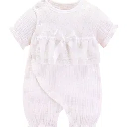 StyleCast White Infants Pure Cotton Rompers-picture-24