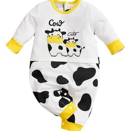 StyleCast Infants Kids White & Black Printed Cotton Rompers-picture-45