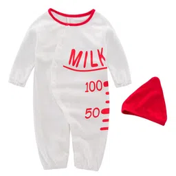 StyleCast Infants White Typography Printed Cotton Romper image 1