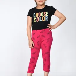 IndiWeaves Girls Pack Of 4 Printed Pure Cotton Capris-picture-40