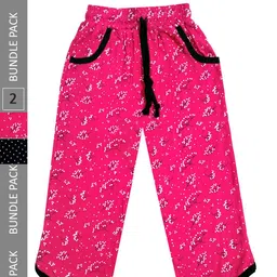 IndiWeaves Girls Pack of 2 Mid-Rise Cotton Printed Capris-picture-55