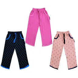 IndiWeaves Girls Pack of 3 Printed Mid-Rise Cotton Capris-picture-52