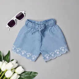 V-Mart Girls Embroidered Cotton Shorts-picture-22
