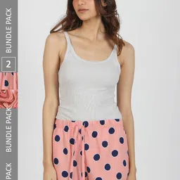 S&F Women Pack Of 2 Printed Regular Fit Mid Rise Shorts-picture-27