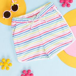 Pantaloons Junior Girls Horizontal Striped Regular Cotton Shorts-picture-11