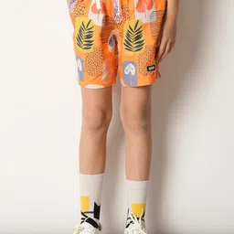 Jack & Jones Junior Boys Tropical Printed Mid-Rise Regular Shorts-picture-16