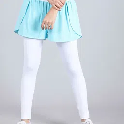 Dchica Girls Ankle Length Gym Leggings Attached Shorts With Pockets-picture-23