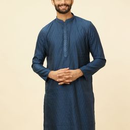 Manyavar Mandarin Collar Regular Kurta with Pyjamas-picture-46