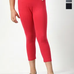 BAESD Girls Pack Of 3 Mid Rise Cotton Capris-picture-14