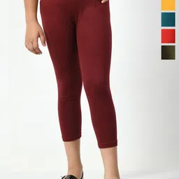 BAESD Girls Pack Of 6 Mid Rise Cotton Capris image 1