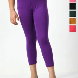 BAESD Girls Pack Of 6 Mid Rise Cotton Capris-image-66
