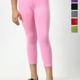 BAESD Girls Pack Of 6 Mid Rise Cotton Capris-picture-15