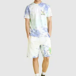Celio Men Rick & Morty Printed Tie  Dye Cotton Regular Shorts-picture-20