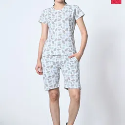 BAESD Pack Of 2 Conversational Printed Round Neck Pure Cotton T-Shirt With Shorts-picture-33