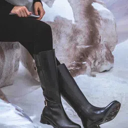 Saint G Women Leather High-Top Slouchy Boots-picture-30