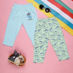 V-Mart Infants Pack Of 2 Printed Cotton Lounge Pants-picture-2