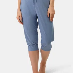 Amante Women Blue Solid Lounge Capri-image-60
