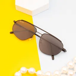 Ted Smith Full Rim Aviator Sunglasses with UV Protected Lens TREXY_C4 image 2