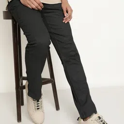 Octave Men Mid Rise Cotton Trousers-picture-38