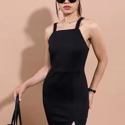 CHIC BY TOKYO TALKIES Black Strap Mini Bodycon Dress-picture-19