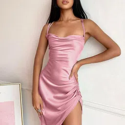 StyleCast Women Pink Shoulder Straps Sleeveless Sheath Dress-image-35
