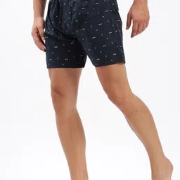 SHOWOFF Printed Slim Fit Boxers 142-4_NavyBlue image 4