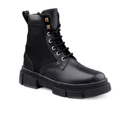 bacca bucci Men Leather Mid-Top Chunky Boots image 2