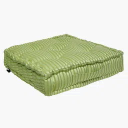 S9home by Seasons Green Striped Square Floor Cushion image 2