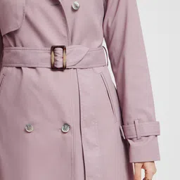 FableStreet Double-Breasted Longline Trench Coat image 3