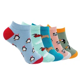 Mint & Oak Women Printed Ankle Length Socks Set Of 5 image 5