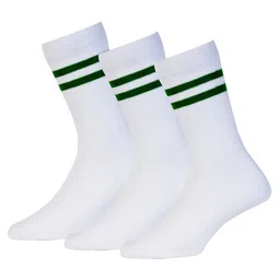 RC. ROYAL CLASS Kids Pack Of 5 White Cotton Striped Calf-Length Socks image 2