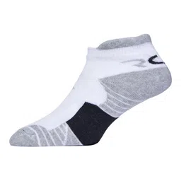 RC. ROYAL CLASS Men White Pack Of 3 Organic Cotton Patterned Ankle-Length Sports Socks image 2