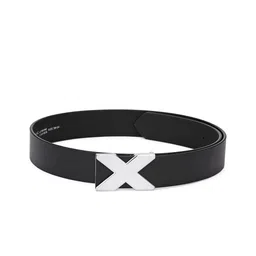 Pacific Gold Men Leather Push Pin Formal Belt image 3