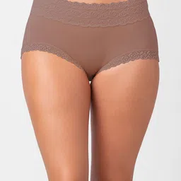 NOIRA Women Pack Of 2 Assorted Cotton Laced Hipster Briefs image 2